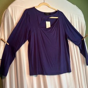 Eloquii Women's Long Sleeve Purple Blouse Sz 18/20 NWT